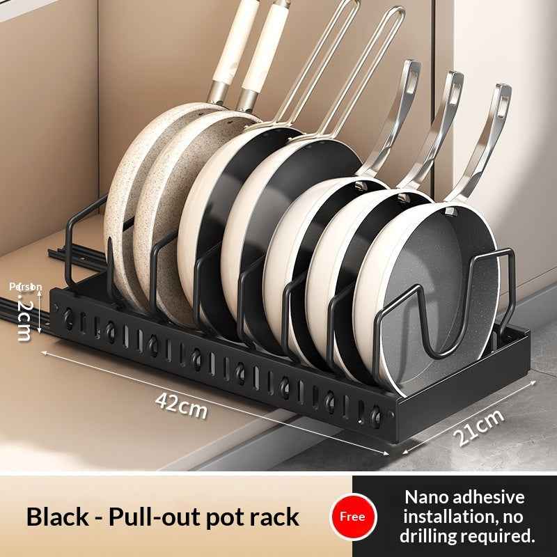 Kitchen Simple Adjustable Cookware Storage Rack
