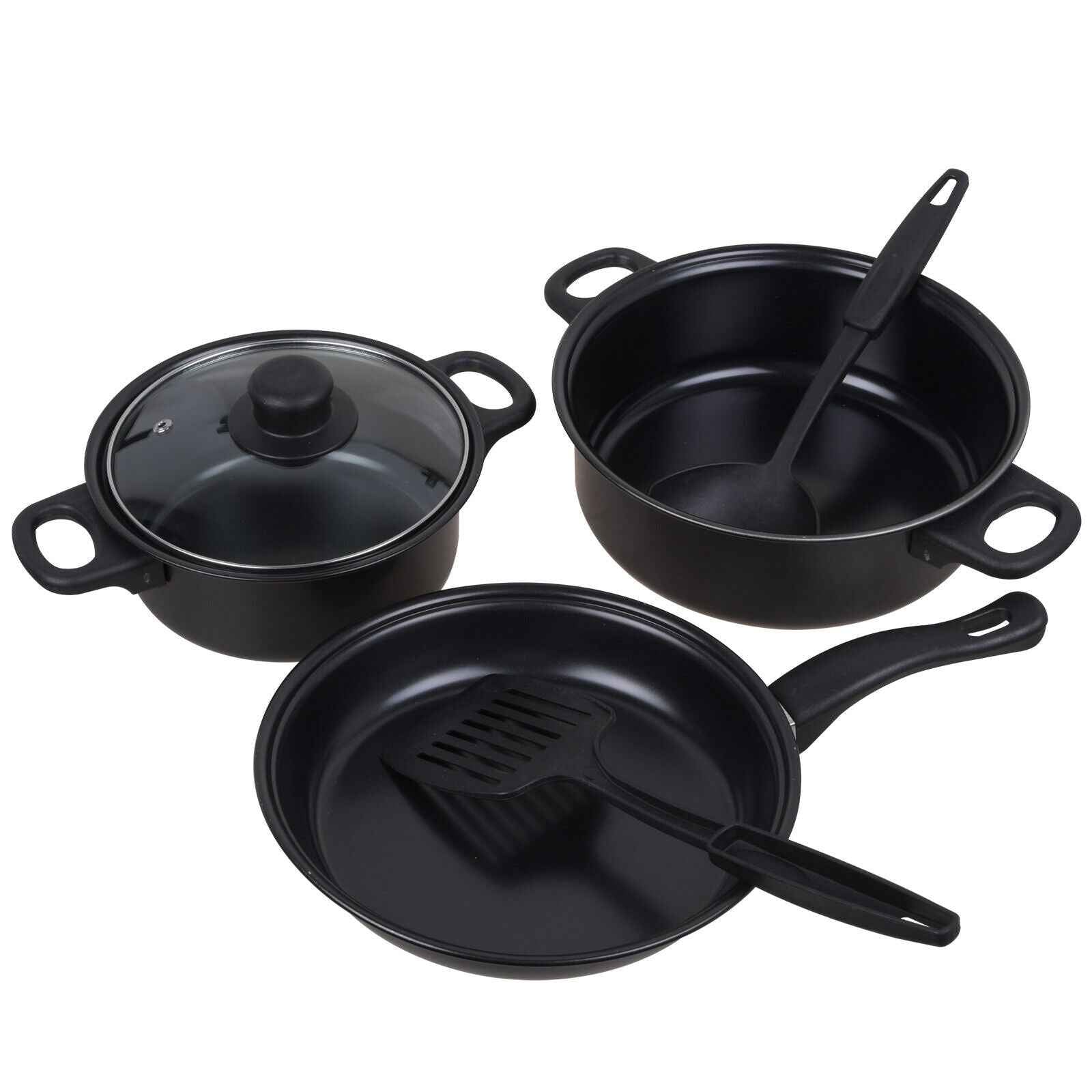 13pcs Cookware Set Pan Pot Non Stick Saucepans Frying Pan Cookware Set Glass Lid