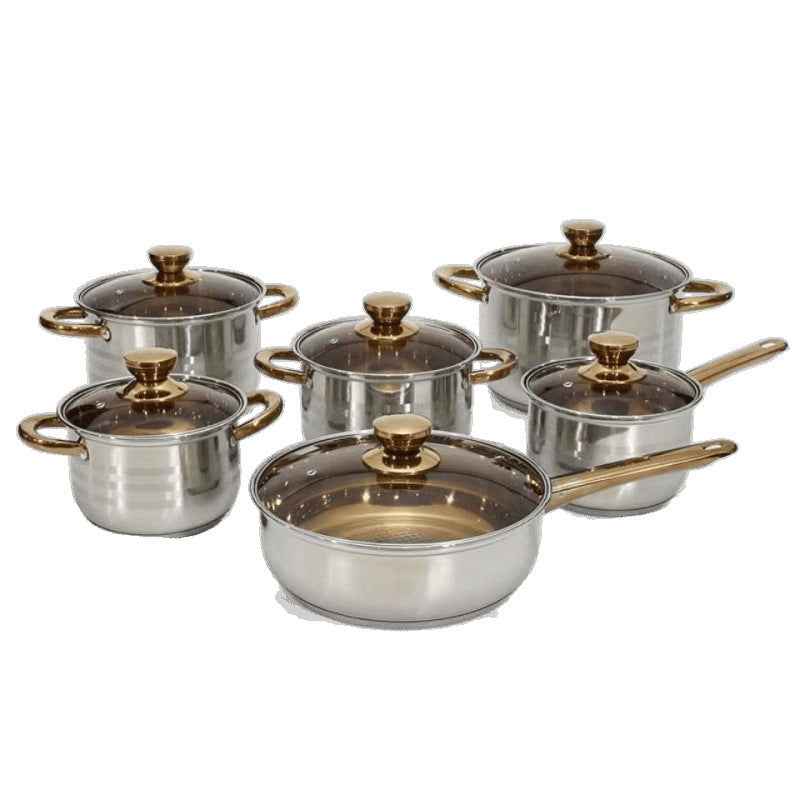 Thickened Double-Base Cookware 12-Piece Set