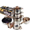 Thickened Double-Base Cookware 12-Piece Set