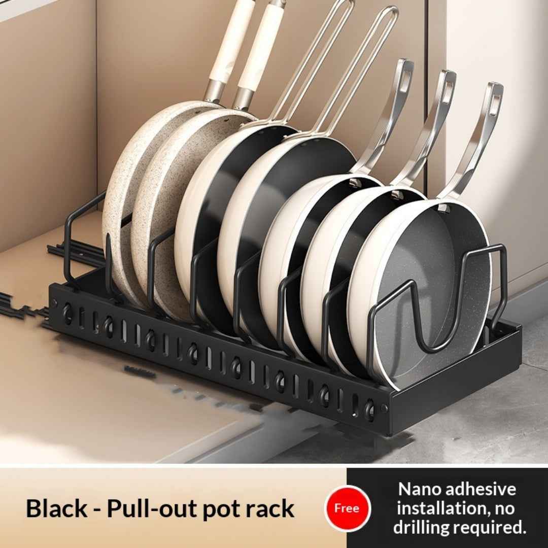 Kitchen Simple Adjustable Cookware Storage Rack